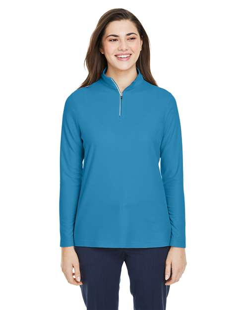 CORE365 - Women's Fusion ChromaSoft™ Pique Quarter-Zip Pullover - CE405W