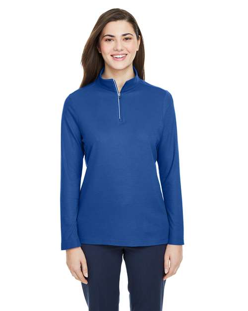 CORE365 - Women's Fusion ChromaSoft™ Pique Quarter-Zip Pullover - CE405W