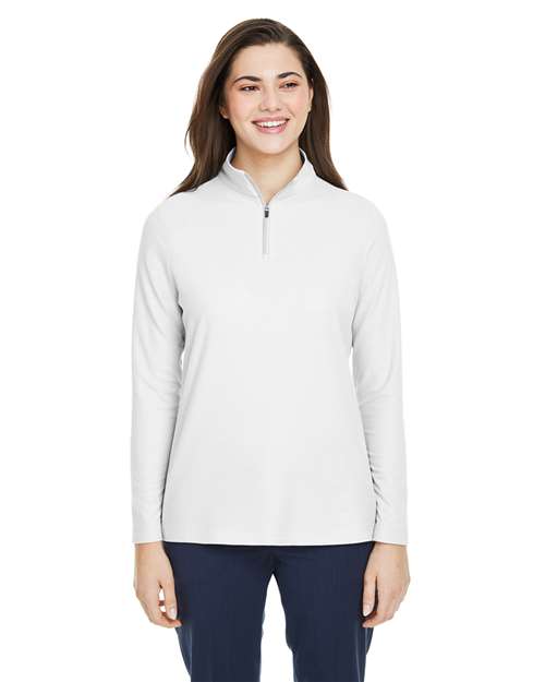 CORE365 - Women's Fusion ChromaSoft™ Pique Quarter-Zip Pullover - CE405W