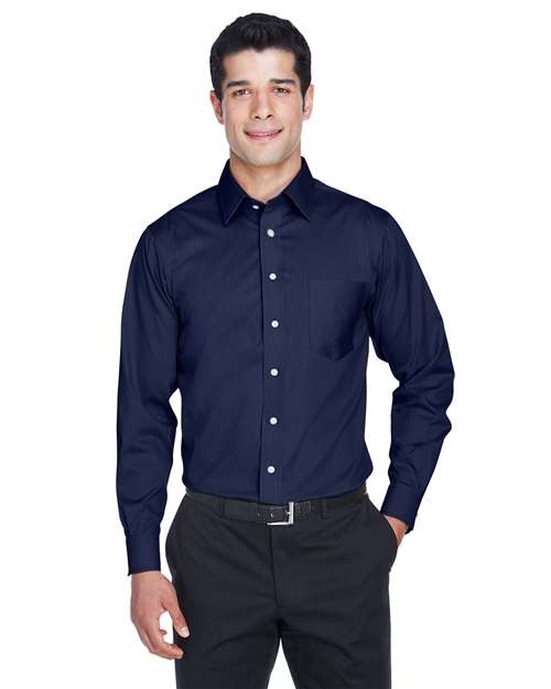 Devon & Jones - Men's Crown Collection® Solid Stretch Twill Woven Dress Shirt - DG530