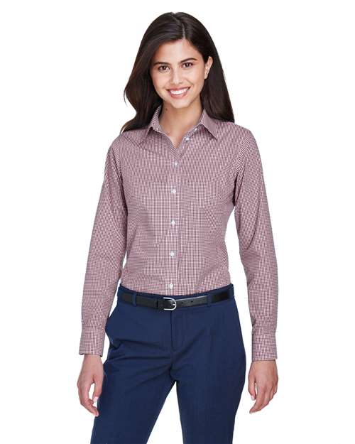 Devon & Jones - Women's Crown Collection® Gingham Check Woven Dress Shirt - D640W