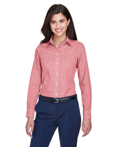 Devon & Jones - Women's Crown Collection® Gingham Check Woven Dress Shirt - D640W