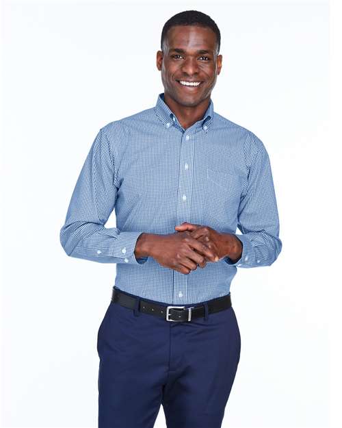 Devon & Jones - Men's Crown Collection® Gingham Check Woven Dress Shirt - D640