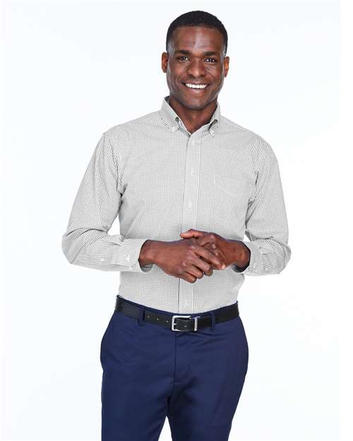 Devon & Jones - Men's Crown Collection® Gingham Check Woven Dress Shirt - D640