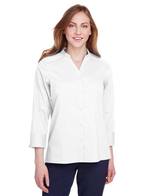 Devon & Jones - Women's Crown Collection® Stretch Broadcloth Three-Quarter Sleeve Blouse - DG560W