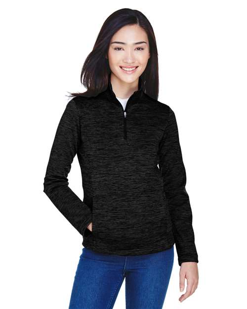 Devon & Jones - Women's Newbury Mélange Fleece Quarter-Zip Pullover - DG798W