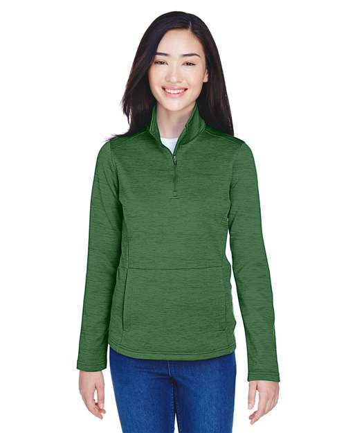 Devon & Jones - Women's Newbury Mélange Fleece Quarter-Zip Pullover - DG798W