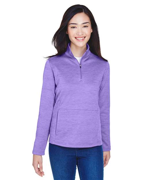 Devon & Jones - Women's Newbury Mélange Fleece Quarter-Zip Pullover - DG798W