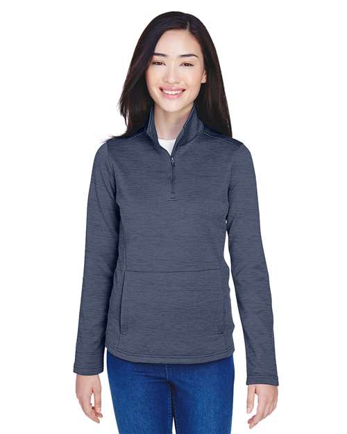 Devon & Jones - Women's Newbury Mélange Fleece Quarter-Zip Pullover - DG798W