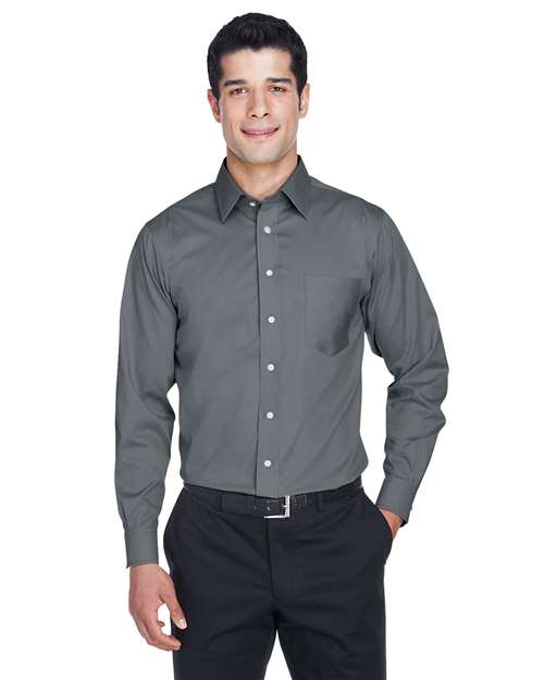 Devon & Jones - Men's Tall Crown Collection® Solid Stretch Twill Woven Dress Shirt - DG530T