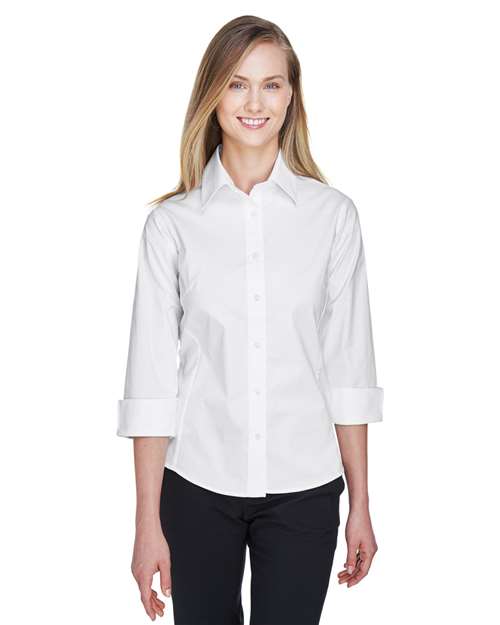 Devon & Jones - Women's Perfect Fit™ Three-Quarter Sleeve Stretch Poplin Dress Shirt - DP625W