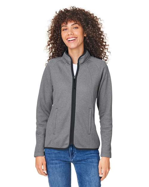 CORE365 - Women's Venture Heathered Stripe Full-Zip - CE72W