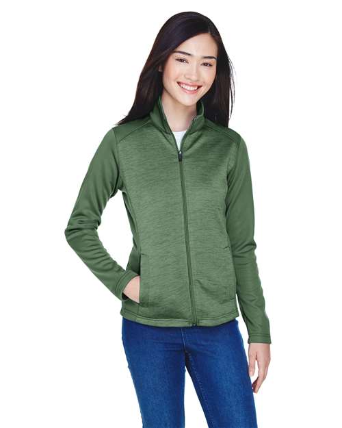 Devon & Jones - Women's Newbury Colorblock Mélange Fleece Full-Zip Jacket - DG796W