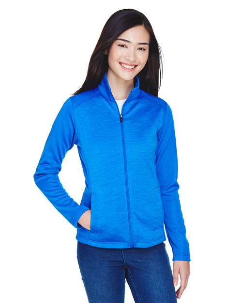 Devon & Jones - Women's Newbury Colorblock Mélange Fleece Full-Zip Jacket - DG796W