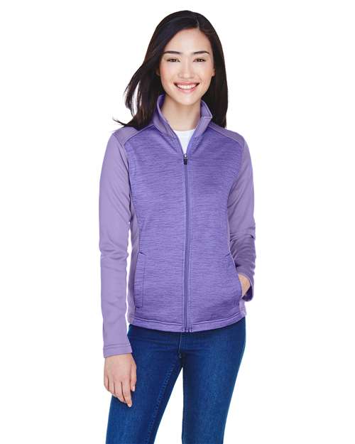 Devon & Jones - Women's Newbury Colorblock Mélange Fleece Full-Zip Jacket - DG796W