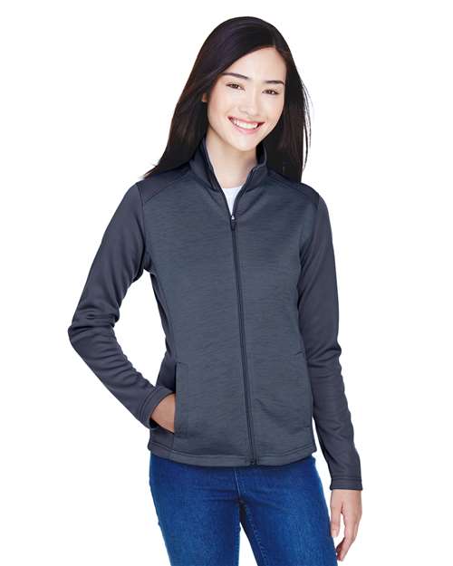 Devon & Jones - Women's Newbury Colorblock Mélange Fleece Full-Zip Jacket - DG796W