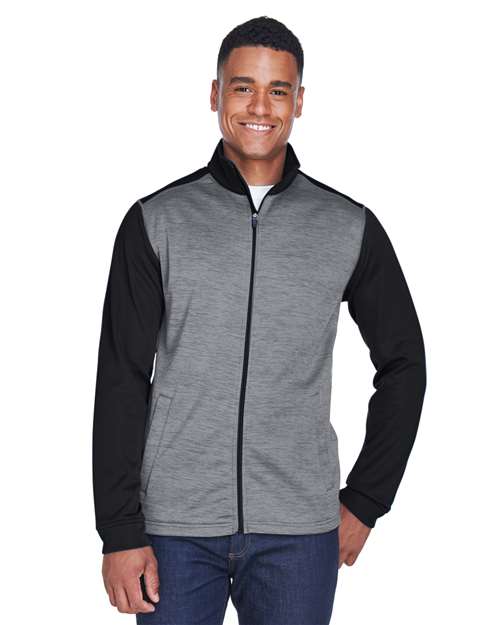 Devon & Jones - Newbury Colorblock Mélange Fleece Full-Zip jacket - DG796