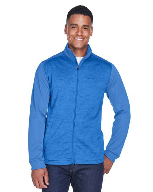 Devon & Jones - Newbury Colorblock Mélange Fleece Full-Zip jacket - DG796