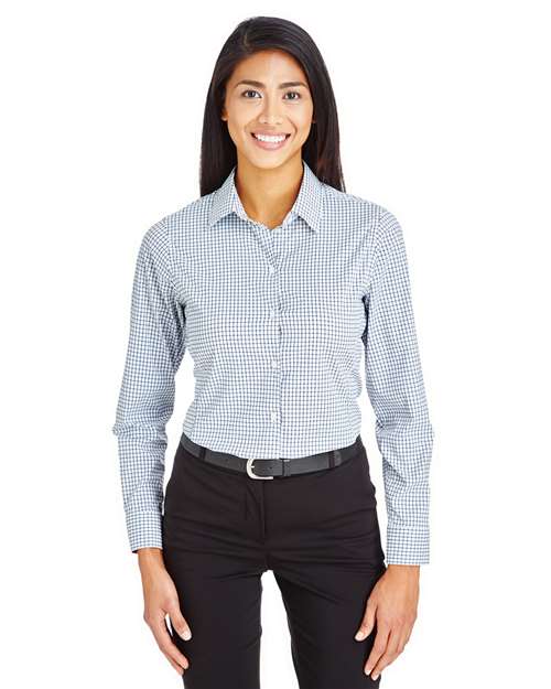 Devon & Jones - Women's CrownLux Performance® Micro Windowpane Woven Dress Shirt - DG540W