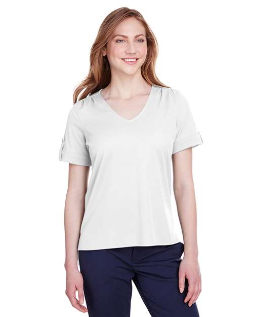 Devon & Jones - Women's CrownLux Performance® Plaited Rolled Sleeve Shirt - DG20WB