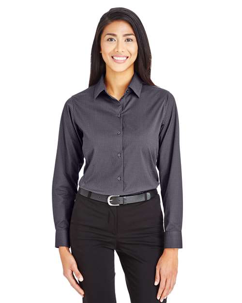 Devon & Jones - Women's CrownLux Performance® Tonal Mini Check Woven Dress Shirt - DG535W