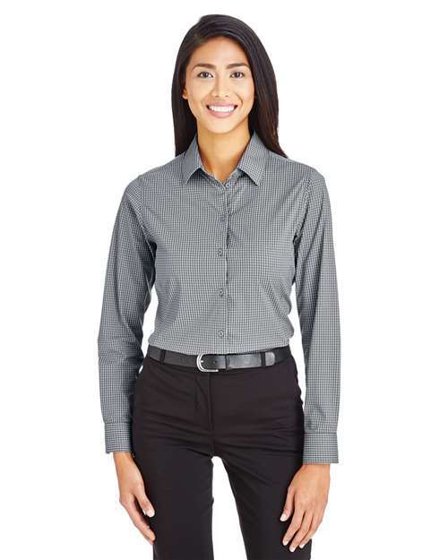 Devon & Jones - Women's CrownLux Performance® Tonal Mini Check Woven Dress Shirt - DG535W