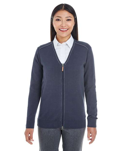 Devon & Jones - Women's Manchester Fully-Fashioned Full-Zip Cardigan Sweater - DG478W