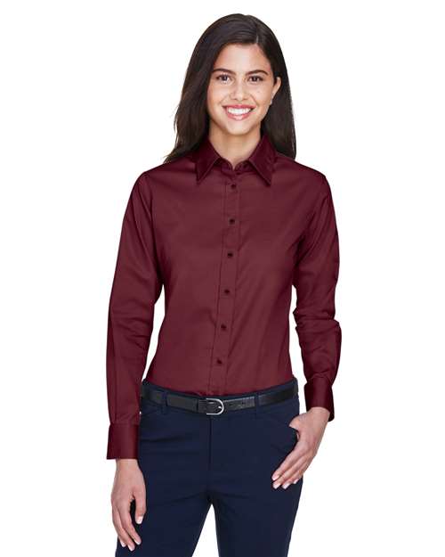 Harriton - Women's Easy Blend™ Twill Dress Shirt with Stain-Release - M500W