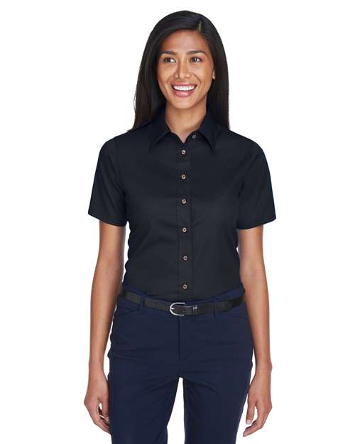 Harriton - Women's Easy Blend™ Short Sleeve Twill Dress Shirt with Stain-Release - M500SW