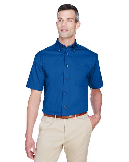 Harriton - Men's Easy Blend™ Twill Dress Shirt with Stain-Release - M500S
