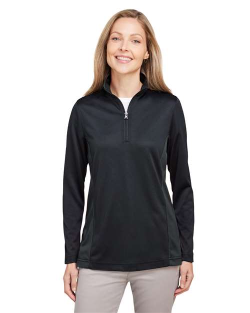 Harriton - Women's Flash Snag Protection Plus IL Colorblock Quarter-Zip Pullover - M786W