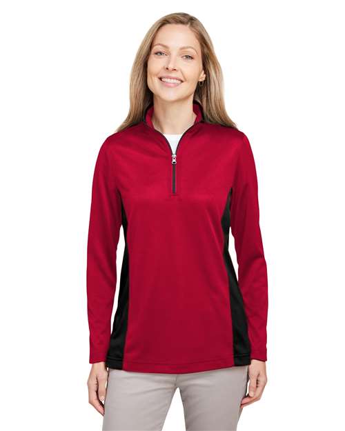 Harriton - Women's Flash Snag Protection Plus IL Colorblock Quarter-Zip Pullover - M786W