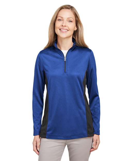 Harriton - Women's Flash Snag Protection Plus IL Colorblock Quarter-Zip Pullover - M786W