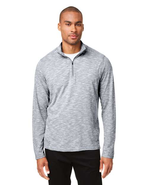 North End - Men's Eclipse Jacquard Quarter-Zip Pullover - NE415