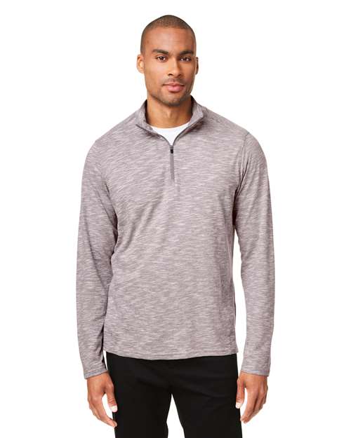 North End - Men's Eclipse Jacquard Quarter-Zip Pullover - NE415