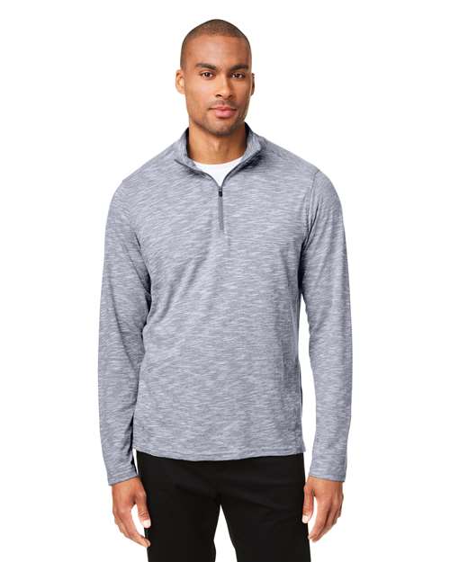 North End - Eclipse Jacquard Quarter-Zip Pullover - NE415