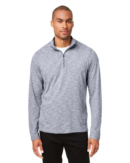 North End - Men's Eclipse Jacquard Quarter-Zip Pullover - NE415