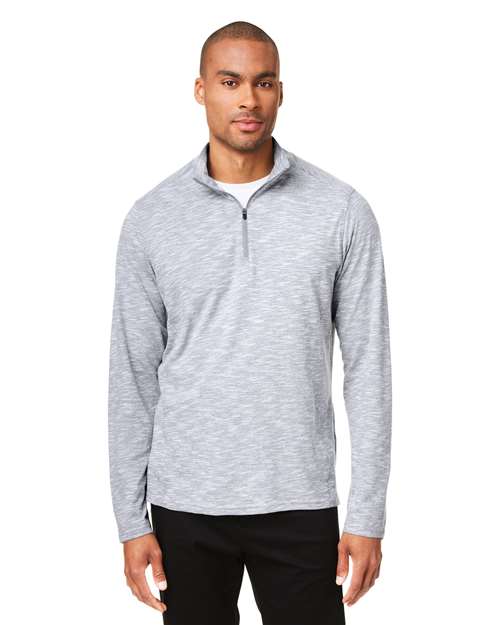North End - Men's Eclipse Jacquard Quarter-Zip Pullover - NE415
