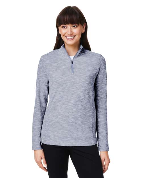 North End - Women's Eclipse Jacquard Quarter-Zip Pullover - NE415W