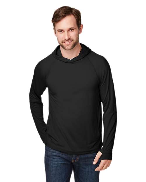 North End - Unisex JAQ Stretch Performance Hooded Long Sleeve T-Shirt - NE105