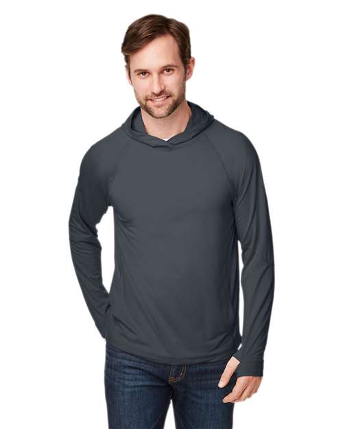 North End - Unisex JAQ Stretch Performance Hooded Long Sleeve T-Shirt - NE105