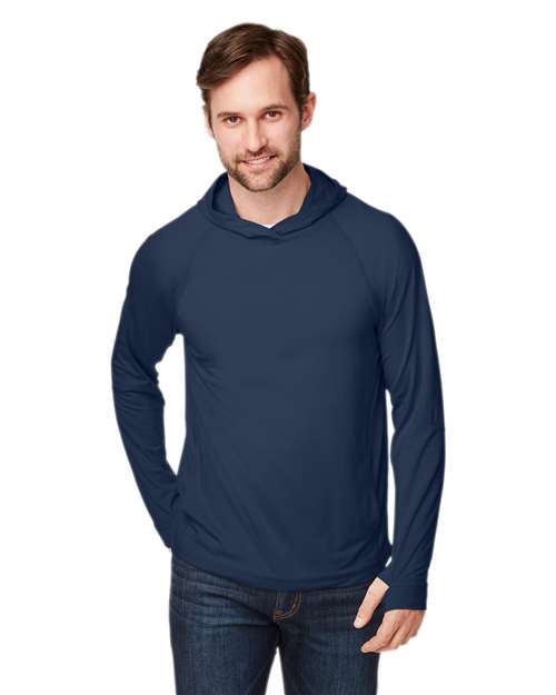 North End - Unisex JAQ Stretch Performance Hooded Long Sleeve T-Shirt - NE105