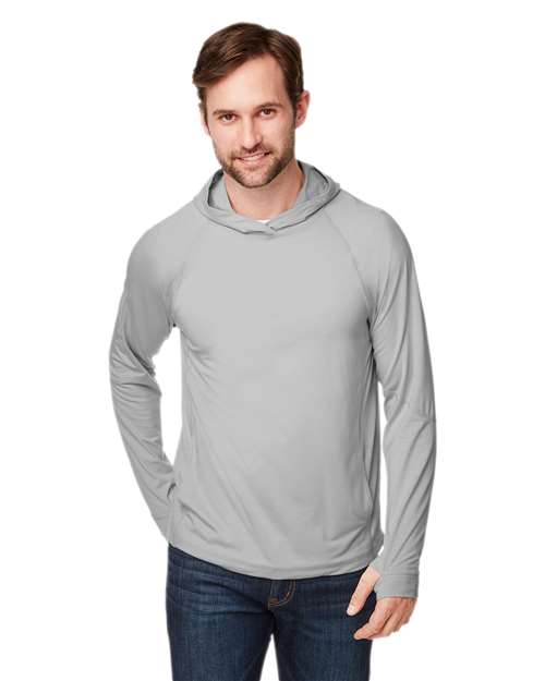 North End - JAQ Stretch Performance Hooded Long Sleeve T-Shirt - NE105