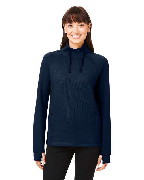 North End - Women's Rhythm Waffle Cross-Neck Pullover - NE200W