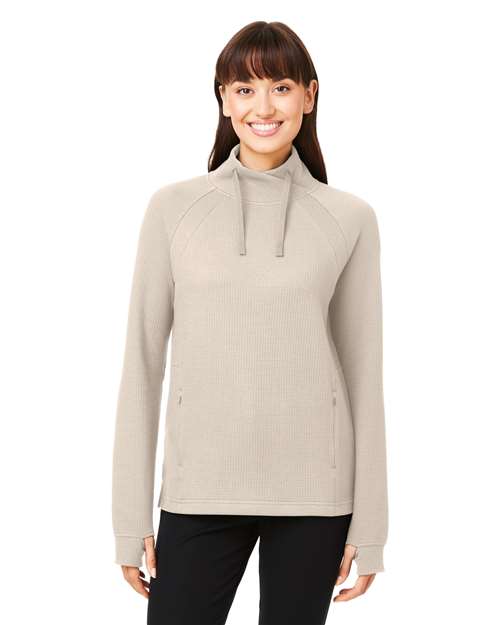 North End - Women's Rhythm Waffle Cross-Neck Pullover - NE200W