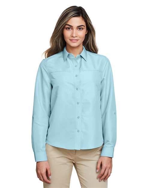 Harriton - Women's Key West Long Sleeve Performance Staff Shirt - M580LW