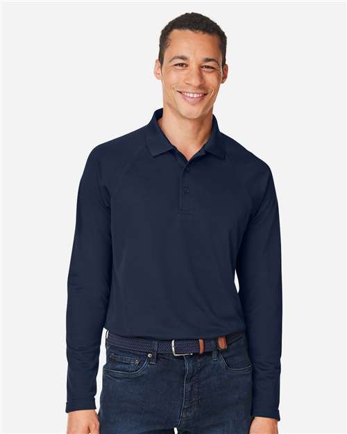 Harriton - Men's Charge Snag and Soil Protect Long Sleeve Polo - M208L