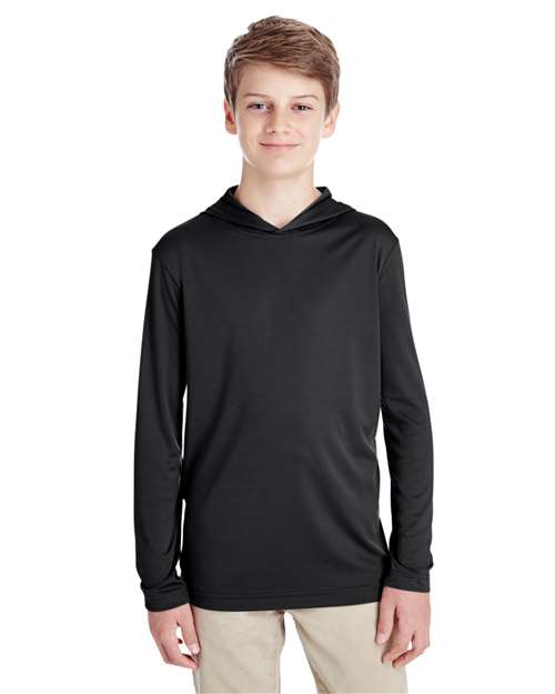 Team 365 - Youth Zone Performance Hooded Long Sleeve T-Shirt - TT41Y
