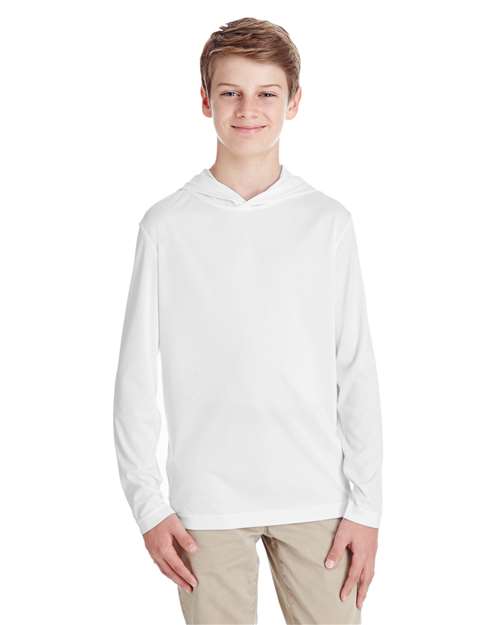 Team 365 - Youth Zone Performance Hooded Long Sleeve T-Shirt - TT41Y