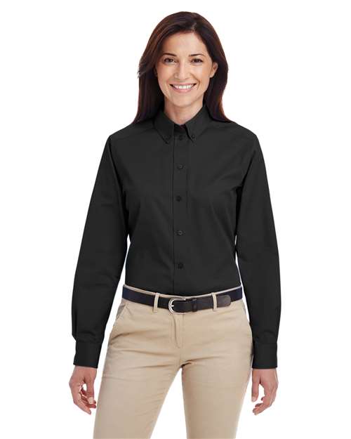 Harriton - Women's Foundation Cotton Twill Shirt with Teflon - M581W